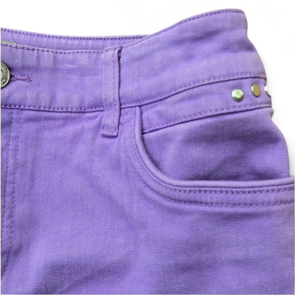 So Slimming by Chico's Women's 0.5 (XS/Size 6) Dark Lavender Cropped Denim Jeans - Picture 4 of 16